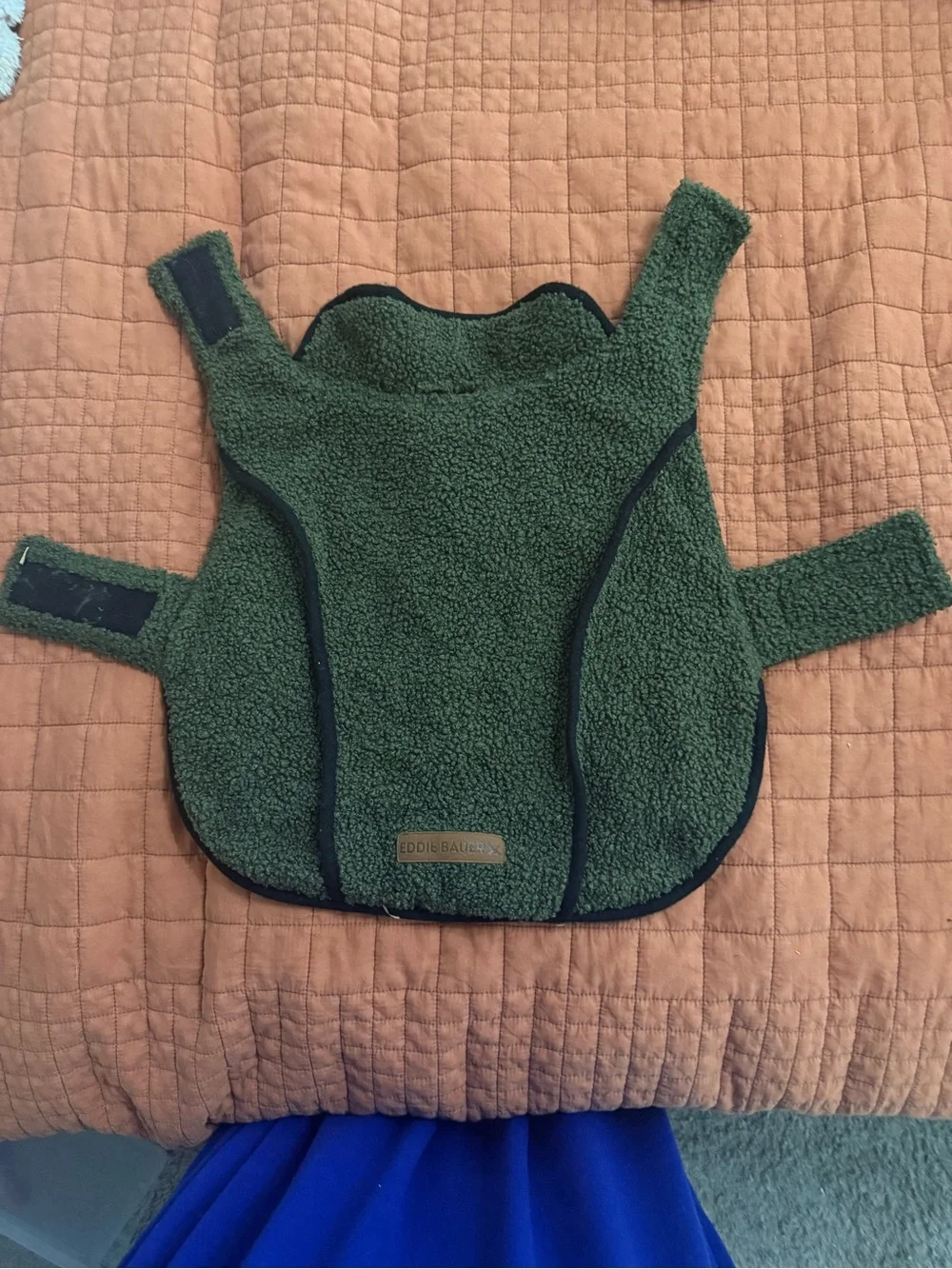 Eddie Bauer Green and Black Dog Sweater